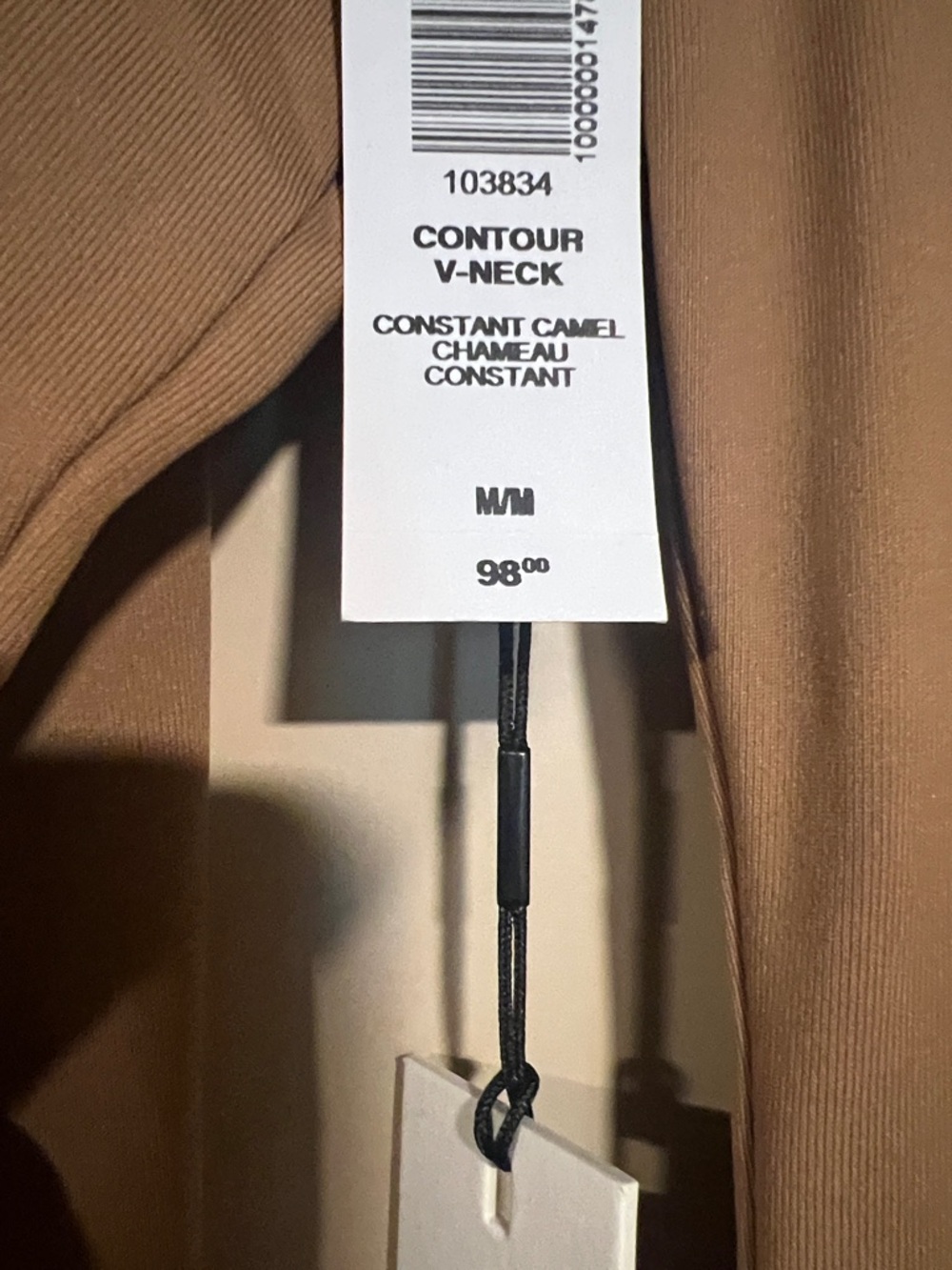 Babaton Camel Long-Sleeve V-Neck Midi Dress - Picture 3 of 4
